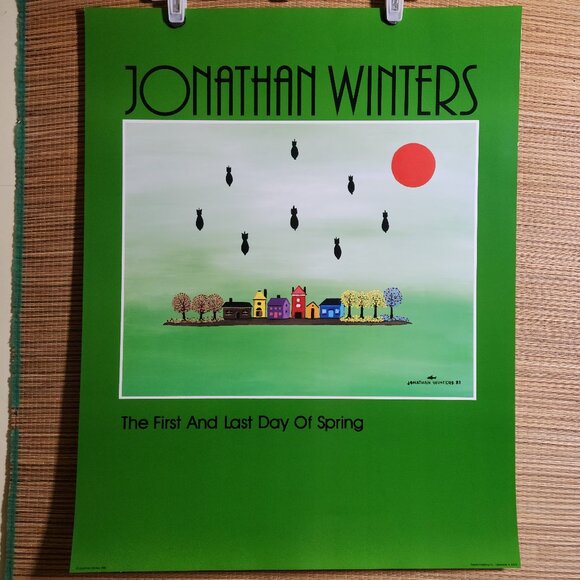1980s Poster, Jonathan Winters "The First And Last Day Of Spring" 28"x22" NOS - Picture 1 of 8